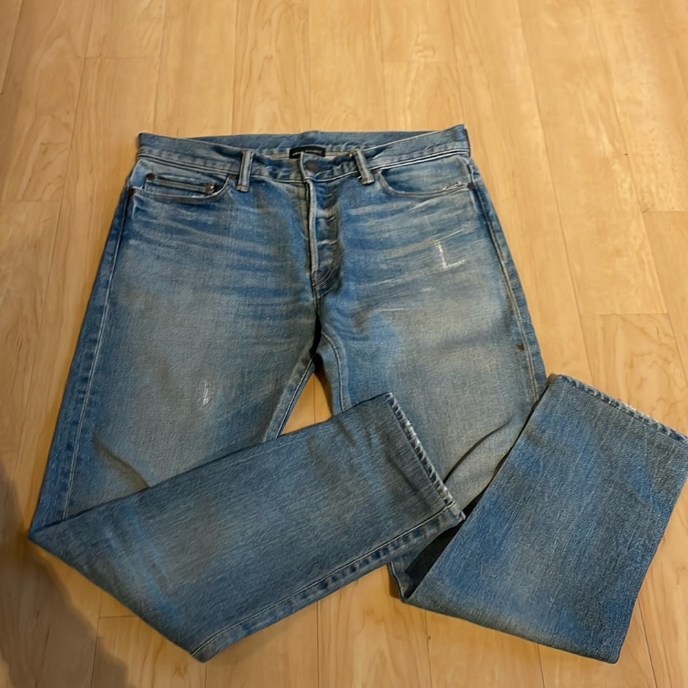 John Elliot Light Wash Slim Leg Jeans
